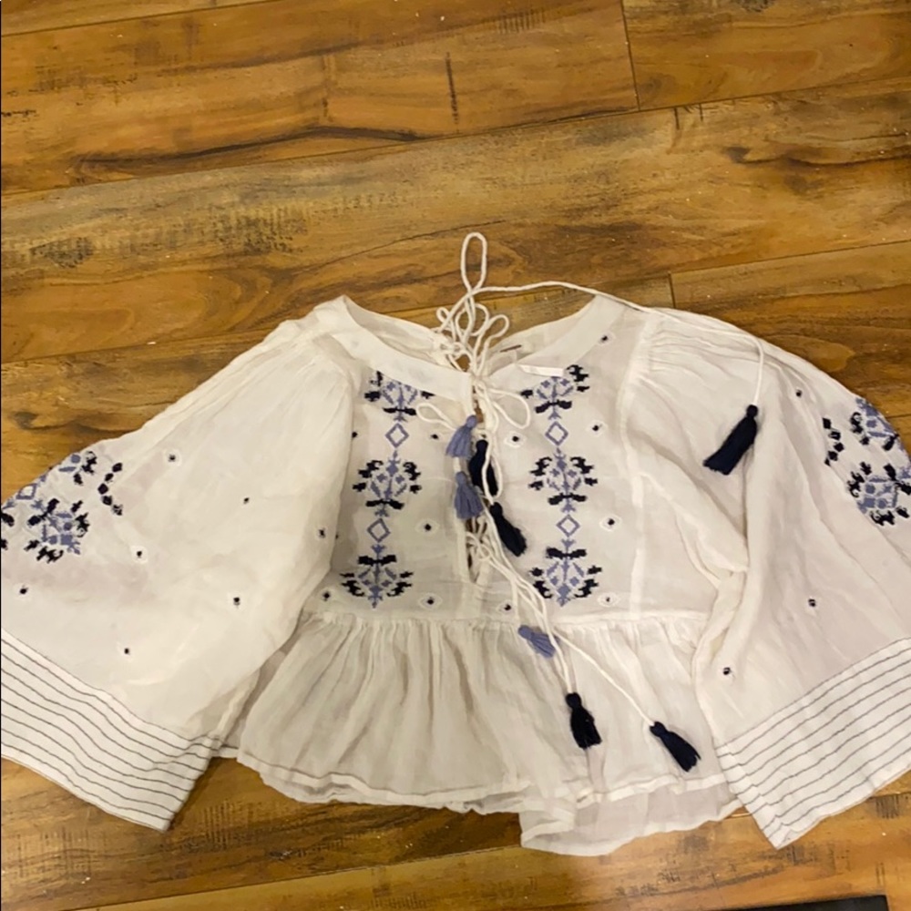 Free people white blouse
